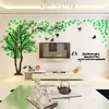 Fonds d'écran Moderne Arbre 3D Miroir Stickers Muraux pour Salon Chambre Solide Acrylique DIY Art Stickers TV Fond Mur Autocollants Décoratifs 230505