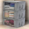 Rangement 3pcs couverture de rangement Sac Organisateur de couetteuse Contineurs de rangement Contacteurs de rangement pliables Placons pour le sac Boîte à vêtements de sac