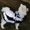 ドレス新しい犬のドレスロリータメイドサマーキャットドッグドレススカートペット子犬服ヨークシャーポメラニアンプードルコーギービチョンドッグドレス