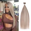 Hair Bulks Straight Hair Extensions Bundles mit Frontal Closure Synthetic Hair Bundles Salon Natural Hair Yaki Straight High Temperature 230504