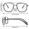 Sonnenbrille Unisex UV-Schutz Doppelrahmen Retro-Polygon-Lesebrille Anti-Blaulicht-Brille Flachspiegel-Brille