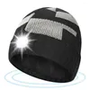 Jaktjackor män kvinnor som kör klättring camping led upplyst cap beanie hatt strålkastare utomhus