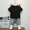 Completi di abbigliamento Bambini Vestiti estivi per bambini Completi per neonati Ragazzi Ragazze TShirt Pantaloni corti 2 pezzi Set per bambini Cappotto per bambini Vestito per bambini 1 2 3 4 5 anni 230504