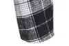 Men's Wool & Blends LUCLESAM Mid-Length Single Breasted Plaid Blend Top Coat