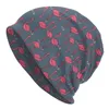 Basker rosa flamingo fågel slouchy beanie män kvinnor unisex streetwear vinter varma skallies mössor hattar vuxen stickad motorhuv