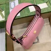 bolsa de design afrodite de alta qualidade rosa couro duplo G feminino clutch bolsas pequenas bolsa de luxo em movimento baguete bolsa branca bolsa de ombro com zíper transversal