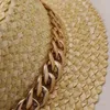 Breda randen hattar handgjorda tjejstrån strandhatt för kvinnor sommarlov Panama cap mode platt solskydd visir