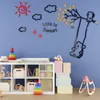 Wallpapers Cute Cartoon Bear Wall Stickers For Kids Room Decor Decals Kindergarten Background Wallpaper Poster 3D Acrylic DIY Wallsticker 230505