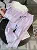 Femmes deux pièces pantalons à manches courtes ensemble décontracté pour les femmes été coréen marin col taille hauts + jambes larges costumes femme survêtement 230504