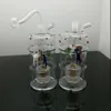 Fumer Pipes Aeecssories Verre Narguilés Bongs Coloré Repéré Quatre Griffe Poisson Filtre Verre Eau Fumée Bouteille