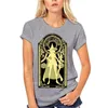 Herren T-Shirts Herrenbekleidung Herren Kurzarm T-Shirt Glänzende Chariot Rückenkarte Kleine Hexe Academia Shirt Damen T-Shirt