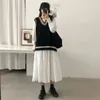 Casual jurken Houzhou witte damesjurk Harajuku oversize Koreaanse mode lange mouw esthetische vintage sundress elegant chic