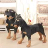 Plush Dolls 2570cm Giant Lifelike Dog Toy Realistic Stuffed Animals Rottweiler Dog Plush Toys Gift For Children 230504