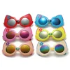 Lunettes de soleil pour enfants de dessin animé, monture ronde, forme d'animaux, lapin, nœud papillon, surface de miroir décorative, lunettes de soleil pour enfants, lunettes de soleil pour bébé, lunettes de protection UV