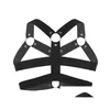 Other Panties Catsuit Costumes Sexy Men Elastic Shoder Strap Chest Muscle Harness Belt With Metal Orings And Studs Fancy Club Party Dhh9W