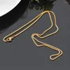 Chains 2023 1mm Box Chain Gold Color Necklace Jewelry For Children Boy Girls Womens Mens