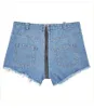 Short féminin haut de taille jeans shorts jeans de fermeture éclair féminine en denim bleu short été 2022 hotpants z0505