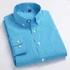 Camisas casuais masculinas Novas Camisetas de Lavagem Oxford de Chegada de Chegada Men Camisetas xadrez 100% Camisetas casuais de alta qualidade Design de moda Camisas de vestido masculinas 230505