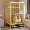 Cat Carriers Modern Iron Cages Home Indoor Litter House Pet Products Creative Small Apartment Dog Cage Multifunction