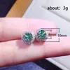 Boucles d'oreilles à la mode laboratoire Moissanite couleur argent bijoux fiançailles boucles d'oreilles de mariage pour les femmes cadeau de mariée