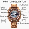 Relógios eletrônicos de madeira para homens e ponteiro Exibir relógio de pulso Luminous Casual Strap Men Watch 2023