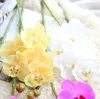 Flores decorativas grinaldas de casamento orquídea artificial decoração de escritório em casa diy seda falsa artificial11