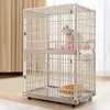 Trasportini per gatti Gabbie in resina per uso domestico Durevole Kitten House Gatti di lusso Villa Comoda lettiera per animali Recinzione antigraffio con ruote