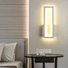 Wall Lamp Modern LED Square Lamps Minimalist Strips Black White Gold Bedroom Iron Sconce For Living Rooms Study Aisle Lighting Luster