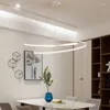 Lampy wiszące przylot Nowoczesne światła LED do salonu lampa jadalnia matowa czarna/biała 90-260V wiszące połysk