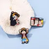 Broche de filmes de anime fofos Jogos de esmalte duro coletam metal desenho animado broche de backpack hap saco colarinho de lapela badges feminino jóias de moda filmes personagens