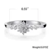 Wedding Rings Vintage Female Luxury Flower Snowflake For Women Silver Color Engagement Charm Wedding Ring Jewelry 230505