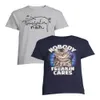 Cat Nobody Freakin Cares Cat Short Sleeve Men ist Grafik-T-Shirts, 2er-Pack