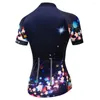 Racing Jackets Cycling Jersey Women Bike Top Shirt Short Sleeve MTB Mountain Ropa Road Bicycle Clothes Female Purple