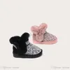 Stiefel Babyschuhe Kinder Casual Leopard Print Gleet Snow Winter Large E13887