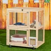 Porte-chats Style européen cages en bois massif moderne ménage chats Villa minimaliste chiot nid appartement chaton maison animaux magasin clôture H