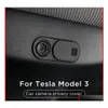 Outros acessórios externos webcam er para tesla modelo 3 câmeras de carro tampas de privacidade 1pcs/conjunto entrega de gotas mobiles motocicletas dhgtj