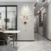 Relógios de parede Nórdicos relógios de metal nórdico minimalista 3D Design de luxo de luxo de luxo Murale Big Clock