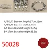 50028 Hip Hop S925 Sterling Silver Bracelet Punk Style Personalized Youth Cross Flower Letter Boat Anchor Six Star Jewelry Couple Popular Accessories