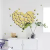 Papéis de parede 4 cores adoram coração acrílico espelho adesivo 3d wallsticker impermeabilizado a partir de papel de parede Diy Diy Decoração do quarto 230505