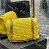 AAAAA Designer Bag Högkvalitativ Leathertop Superior Quality Women Straw Bag Fashion Luxury Beach Vacation Woven One-Shulder Messenger Påsar med logotyp Fashionabla