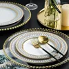 Placas Placas de porcelana Jantar de mesa de luxo Conjuntos de talheres de mesa originais Conjunto de talheres de cozinha Jogo de Jantar Dinnerware
