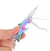 Portable Mini Folding Knife Keychain Toothing Knives Outdoor multifunction Camping Hunting Knives Bottle opener EDC Tool Hiking Blade