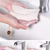 Natürliche Peeling-Mesh-Seife Savers Bag Scrubbers Beutelhalter für Duschbad Schäumen und Trocknen Wiederverwendbares Bad mit Drawstring Bubble Foam Pocket DHL