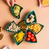 Plates Rotating Candy Fruit Plate Stand Ceramic Snack Dish Commercial Living Room Seeds Creative Dried Tray