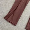 Pantalon deux pièces pour femmes costume de mode Spice Girl Sexy irrégulière mince haut sans bretelles taille haute suspendu droit décontracté deux pièces