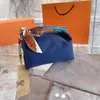 Designer-Femmes Sacs Mode Sacs Comestic Sac Étanche Résistant À La Saleté Bleu Blanc Et Orange Couleurs