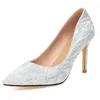 Kleid Schuhe Gold Silber Damen Pumps 8,5 cm Dünne High Heels Frau Spitzschuh Party Hochzeit 2023 Sommer Größe 11 12