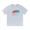 Designermodekläder T-shirts T-shirt Trapstar Rainbow Handduk Broderade Kortärmade Shorts Set Sommar Street Fashion Casual Unisex T-shirtStreetwear Toppar
