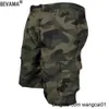 Wangcai01 Men's Shorts Summer Military Cargo Shorts Men Camouflage Tactical Short Pants Multi Pocketsソリッドカラーショーツメンズ特大パンツ