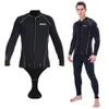 Wetsuits Drysuits 2MM Neoprene Rubber Diving Suit Men's Split Dive Thickened Warm Surfing Front Zipper Top Water Sports Swimming Diving Top J230505